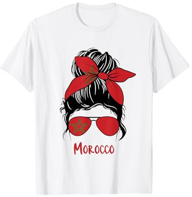 Maroc fille marocaine fille marocaine femme drapeau T-Shirt