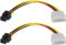 zdyCGTime 4Pin Molex Männlich auf 6-Pin PCI-E Männlich Grafikkarten Netzkabel Adapter,Molex to 8Pin,4-Pin Molex auf 6Pin PCI-E Express-Kabel Grafikkarte Adapter Umrechnungsschnur.(17cm/2 Stück)