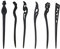 6 Pièces Baguettes à Cheveux en Bois Vintage, Accessoires Cheveux Femme, Épingle à Cheveux Chinoise, Pic à Cheveux Sculpté, Accessoires pour Coiffure DIY