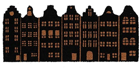 windschief-living Zauberhafte Landhaus Türmatte Giebelhäuser; Kokos Matte, Fussmatte Weihnachten