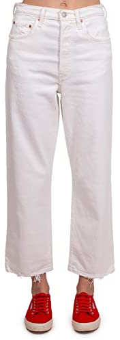 Levi's Damen Ribcage Straight Ankle Light Indigo-Worn IN, Cloud Over, 31W / 27L