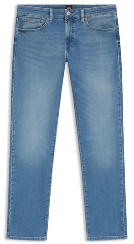 BOSS Herren H-Re.Maine Maine Regular-Fit Jeans aus bequemem blauem Stretch-Denim