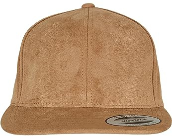 Flexfit 6089su-suede Leather Snapback Baseball Cap, Khaki, One Size