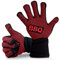 NutriChef Guantes de Barbacoa Resistentes al Calor, Resistentes al Calor, Guantes ignífugos con Agarre de Silicona Antideslizante, Barbacoa, Parrilla, cocinar, Hornear y Acampar, 14