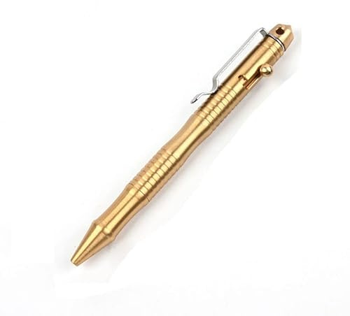 zalati Kugelschreiber, massives Messing, EDC, einziehbar, mit Clip für Signature Pocket Geschenkstift