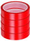 QUARKZMAN 4 Rollen Hitze Klebeband Hohe Temperatur Hitzebeständig Klebeband 20mmx33m(108ft) Sublimierung Thermisch Wärme Transferband für Sublimierung Presse Keine Rückstände Rot