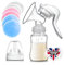 Breast Pump Manual + 6 Reusable Breastfeeding Pads - Nice and Ergonomic Design (150mL) - Baby Comfort