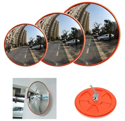 Miroir de sécurité convexe pour garages et magasins Miroir panoramique Miroir de rue Miroir de sortie, Miroir de sécurité, 60 cm