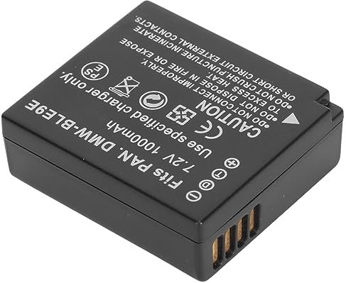 DMW BLE9E Lithium-Ionen-Akku, 1000 MAh, 7,2 V, Ersatzakku für GX85, GX7, GX9, GF3, GF6, Zusätzliche Stromversorgung, Platzsparend, Mehrere Schutzfunktionen