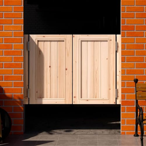 MDybf Schwingtüren aus Holz for den Eingangsbereich, unlackierte Saloon-Tür mit Scharnieren, Schwingtüren for Flur-Veranda-Durchgänge (Size : W130xH90cm(51 1/8 x35 3/8))