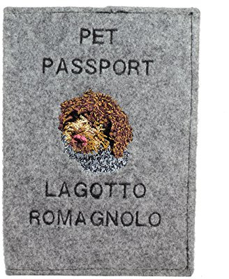 Art-Dog Hundepasshülle - Handgefertigte Filzhülle mit gesticktem Muster - Tierärztliche Reisepasshülle für Hunde - 17x12,5cm - Alaskan Malamute