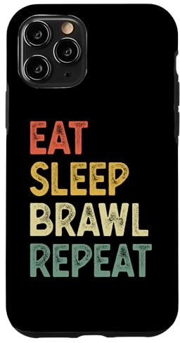 Eat Sleep Brawl Repeat Stars Lustiges Videospiel Hülle für iPhone 11 Pro