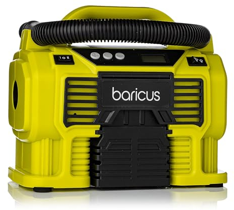 Baricus Hybrid-Kompressor 12V / 18V / 220-230V - max. Betriebsdruck 11 Bar - Saug- und Pumpfunktion - B-Ware (Ohne: Akku & Ladegerät)