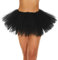 Durio Tüllrock Damen Tütü Rock Kurz 50er Rockabilly Rock Tütü Petticoat Karneval Kostüm Cosplay Party Schwarz Einheitsgröße