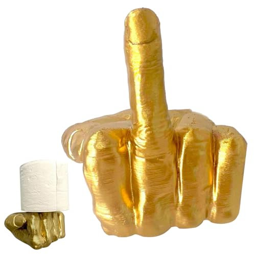 Mittelfinger-Taschentuchhalter, Lustige Toilettenpapierhalter, Mittelfinger Toilettenpapierrollenhalter, Harz Klopapierhalter Wc Halter Rollenhalter Klorollenhalter Papierhalter für Küche, Badzimmer