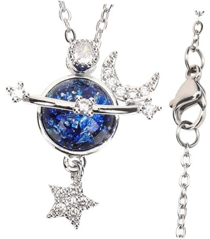 BESTYASH Gold- -halsketten Für Frauen Weltraumschmuck Planeten-halskette Stilvolles Accessoire Für Besondere Anlässe