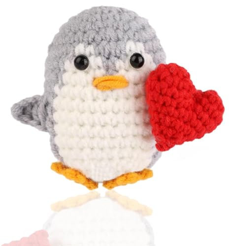 JAWUZ Mini Positive Pinguin,Pinguin Geschenk,Lustiger Pocket Hug Süßes Pinguin Spielzeug,Ich Liebe Dich Geschenke Für Mama Männer Frauen,Positive Penguin,Geburtstags Jahrestag Geschenk