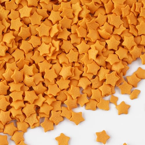 Sujoygar Essbare Zucker Stern, 130g Gold Stars Streuselkuchen für Kuchen Backfeste Muffin Cupcake, für Weihnachten Halloween Hochzeiten Kommunion und tägliche Kuchendekorationen