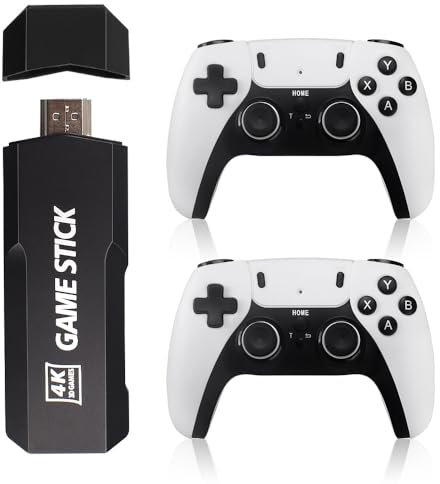 ZYGSEVE Retro Game Console, 20000+ Classic Video Games with 4K HDMI, Built-in 15+ Emulators with Upgrade 2.4G Wireless Controllers, Plug & Play TV Video Gaming Stick