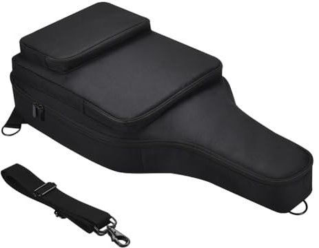 Tragbare Tragetasche, verstellbarer Schultergurt, Reise-Aufbewahrungstasche, kratzfeste Umhängetasche, Rucksack mit Zubehörtaschen für PDP Riffmaster Wireless Guitar Controller, Schwarz , Stoßfest