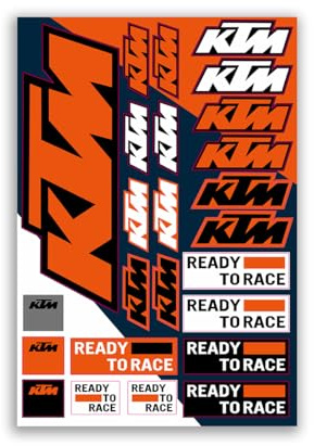 Adesivi per Moto, Adesivi Riflettenti in Vinile per Motocross, Decalcomanie per Moto per KTM 390 790 890 990 Adventure 1290 Super Duke Ready to Race (A-FG-KTMA02)