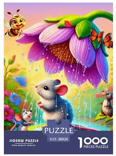 Maus Puzzle 1000 Teile Für Erwachsene – Anspruchsvolles Motiv – Premium Qualität, Dekorative Box & Freizeitspaß 38x26cm/1000pcs