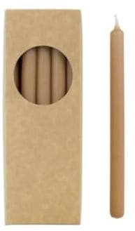 20er Pack Stabkerzen H:17,5 cm Ø:1,2 cm div. Farben Brenndauer 3 Stunden Kerzen Advent Weihnachten, Farbe:Karamell