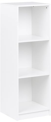 Beliani Bücherregal mit 3 Ebenen minimalistisch Spanplatten 40 x 40 cm weiß Zehna