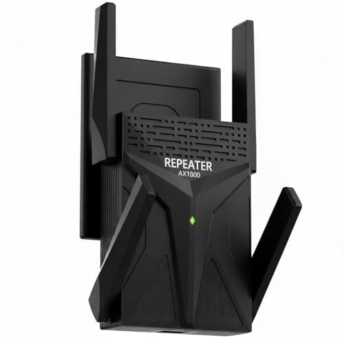 AX1800 WLAN Repeater WiFi 6, WLAN Verstärker Dual Band bis 1800 Mbit/s, Internet Signalverstärker mit Gigabit LAN Port, WiFi Extender mit Repeater & Access Point Modus, für Zuhause und Büro