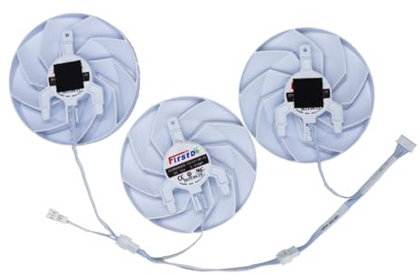 ZHAOWOZ Sapphire Pure RX 7700XT 12G GPU-Videokühler, 7800XT 16 GB Grafikkartenlüfter, FD10015M12D(Triple Fan)