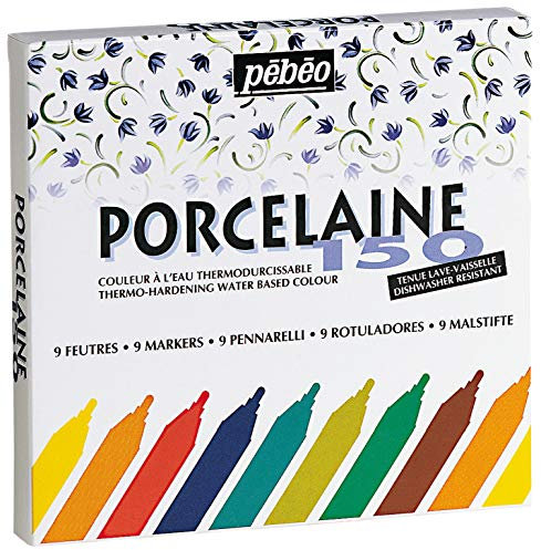 PEBEO Porcelaine 150 Lot de 9 marqueurs à Pointe Ogive