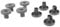 Qualtex 8 Grey Lower Basket Wheels Compatible with AEG Electrolux Zanussi Tricity Dishwashers