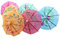 TRIXES 24 bunte Papier Cocktail Regenschirme, Cocktail Schirmchen Cocktail Zubehör Papierschirmchen, Cocktailschirmchen Dekoration Papier für Bar Deko Cocktailzubehör Trinkfrüchte Essen Party
