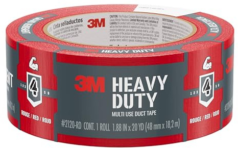 3M nastro adesivo multiuso rosso, 1,88 pollici x 20 m, 3920-RD