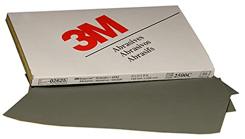 3M Wetordry Abrasive Sheet, 02625, 2500, heavy duty, 5 1/2 in x 9 in, 50 sheets per carton