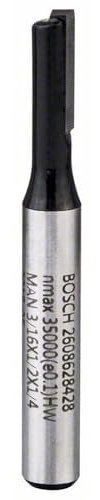 Bosch 1x PRO Nutfräser, gerade, einschneidig (für Weichholz, Sperrholz, Ø 4,8 mm, Professional Zubehör Handfräse, Kantenfräse)