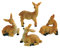 4 Rehkitz-Figur Deko Reh Kitz Miniatur 3D Bambi