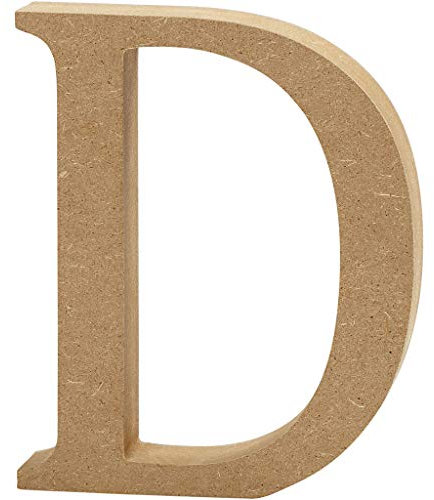 Creativ D MDF Buchstabe, braun, 13 x 2 cm