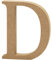 Creativ D MDF Buchstabe, braun, 13 x 2 cm