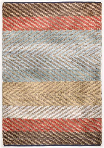 Handwebteppich | beidseitig verwendbar | nachhaltig aus 70% Jute + 30% Baumwolle |160 x 230 cm; Farbe: Natur Multi | Tom Tailor - Smooth Comfort