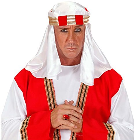 Amakando Scheich Kopfbedeckung Arabisches Kopftuch Araber Turban Sultan Kopfschmuck Orient Scheichtuch Islam Mütze