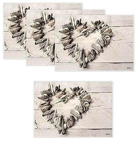 Artipics Tischsets Summer Memories Platzsets Abwaschbar Aus Kunststoff 4 Stück