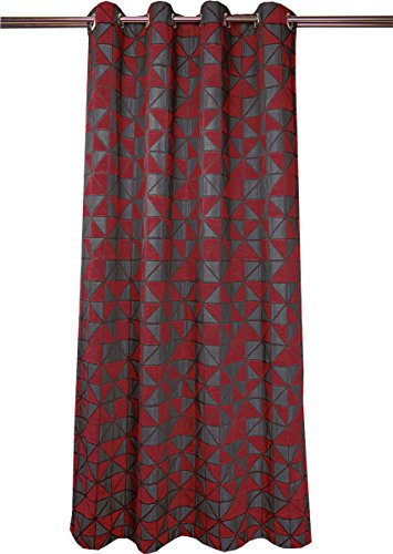 artex deko Thermo Chenille Ösenschal Gemustert rot Thermovorhang Sichtschutz und Energiesparer