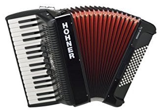 Hohner Bravo Line Facelift III Chromatisches Piano-Akkordeon mit Tasche 80 Bass Schwarz
