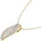 Ardeo Aurum Damen Anhänger mit Kette Collier aus 375 Gold Gelbgold mit 0,06 ct Diamant Brillant Singapurkette Halskette