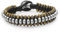 Beau Soleil Jewelry Herren Lederarmband mit braunen marmorierten farbigen Ornamenten Ethno-Schmuck