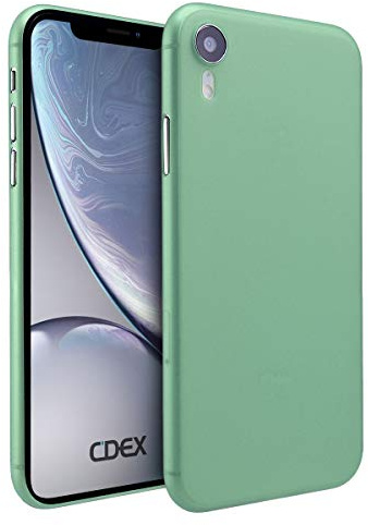 doupi UltraSlim Case for iPhone XR (6.1 inch), Ultra Thin Fine Mat Feather Light Skin Protective Cover, Green