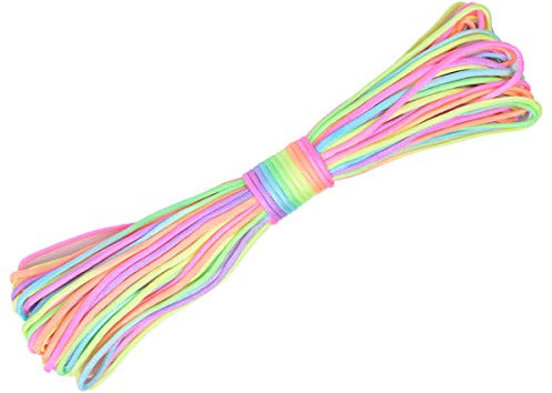 Alsino Paracord Mehrzweck-Seil Parachute Fallschirm Cord Regenbogen Farbe - Länge: 30 Meter, Stärke: 4 mm (PC-047)