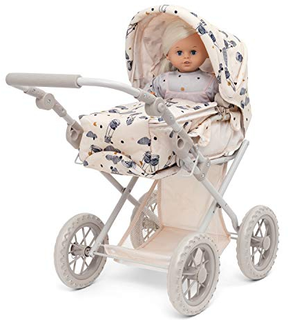 Micki SKRÅLLAN 13101400 13-1014-00 Puppenwagen, Begie & Grey