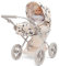 SKRÅLLAN 13101400 13-1014-00 Puppenwagen, Begie & Grey